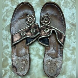 Brown and gold Jack Rogers Sandals